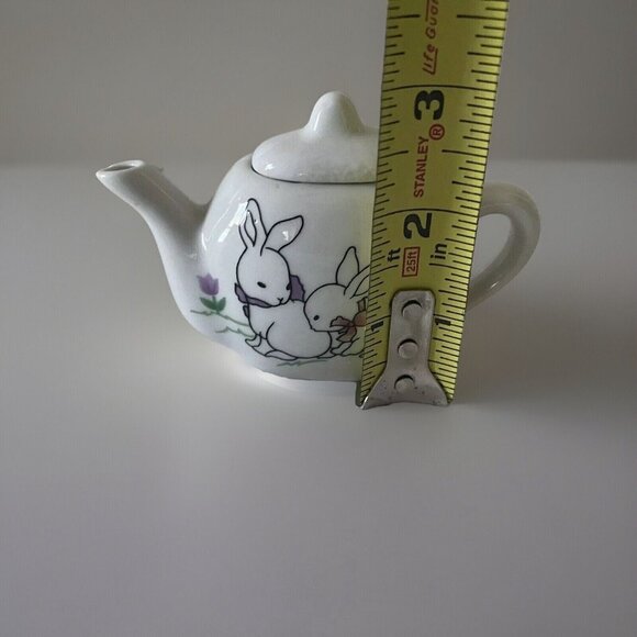 Bunny Mini Tea Set Replacement Pieces Rabbit Miniature Doll House Easter - Picture 3 of 16